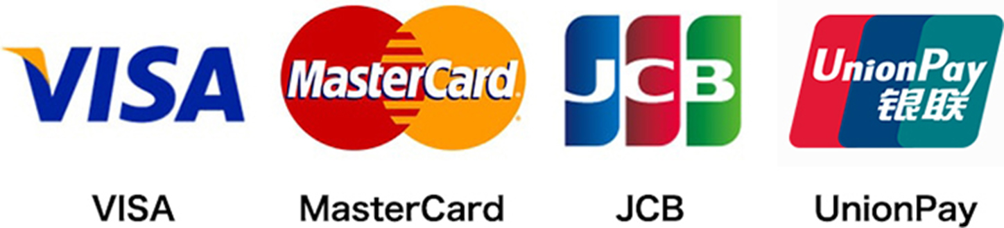 VISA MasterCard JCB UnionPay